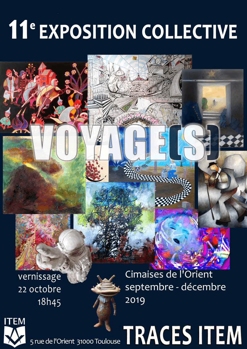 Affiche du vernissage Traces Item