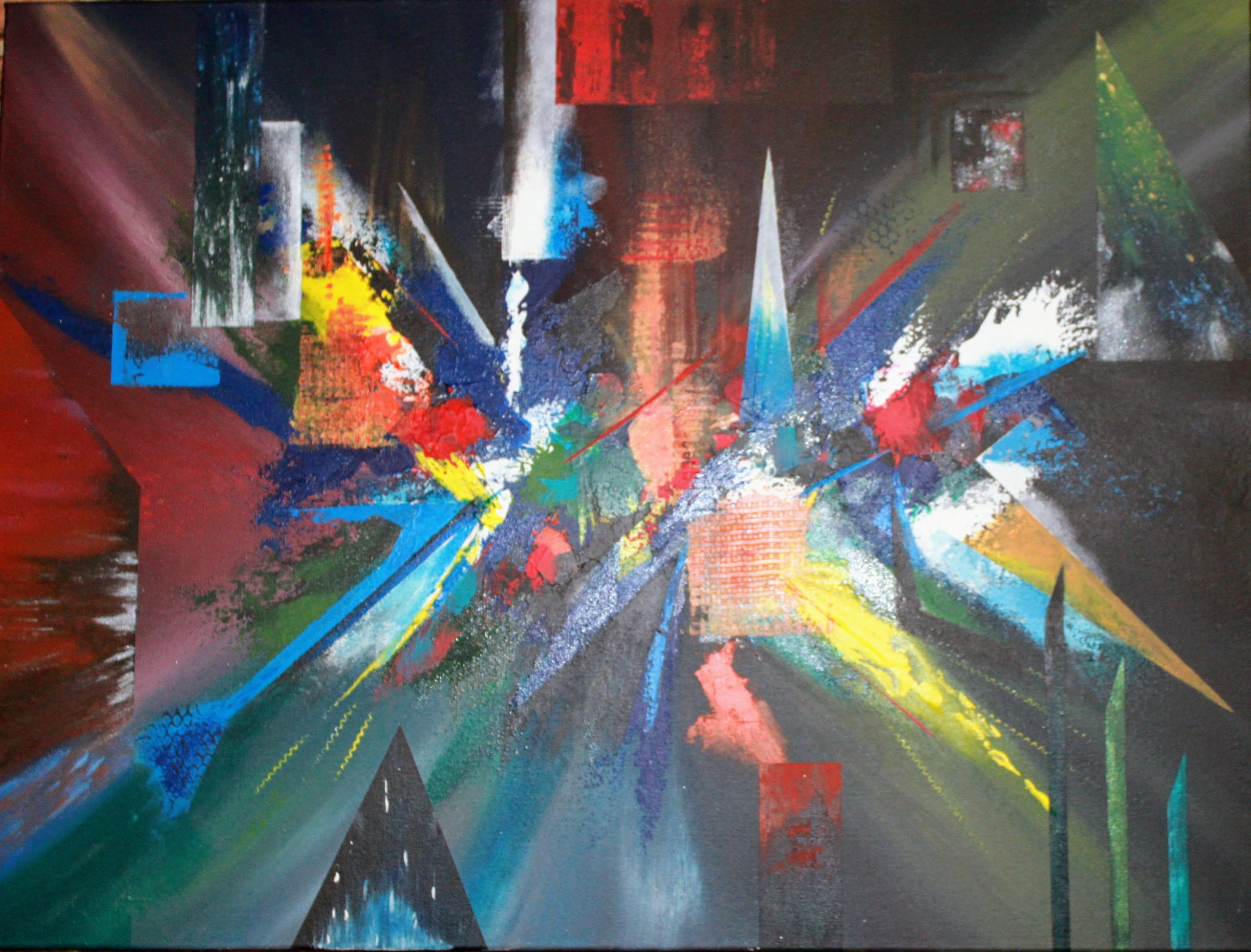 La toile double éclat par l'artiste peintre Florence Haverlant