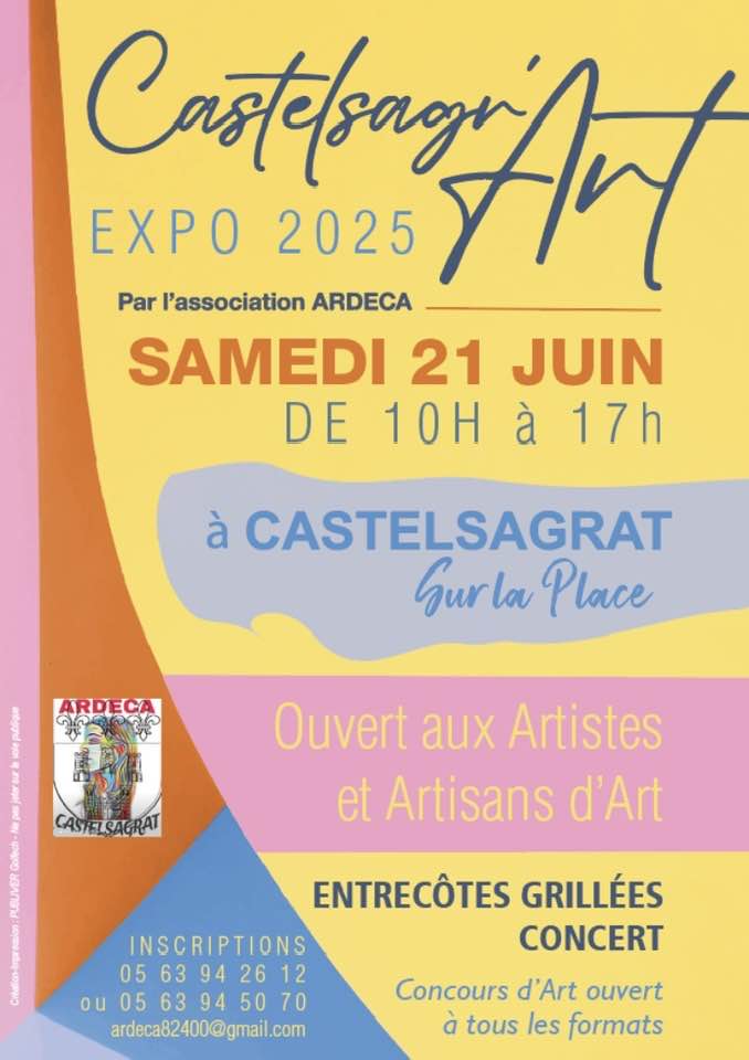 Affiche pour l'exposition d'artistes et d'artisans à Castelsagrat