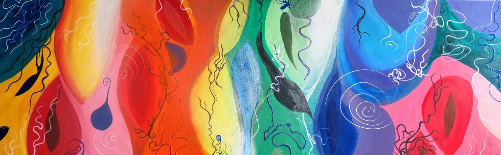 Les Mondes Parallèles, peintures abstraites par l'artiste peintre Florence Haverlant