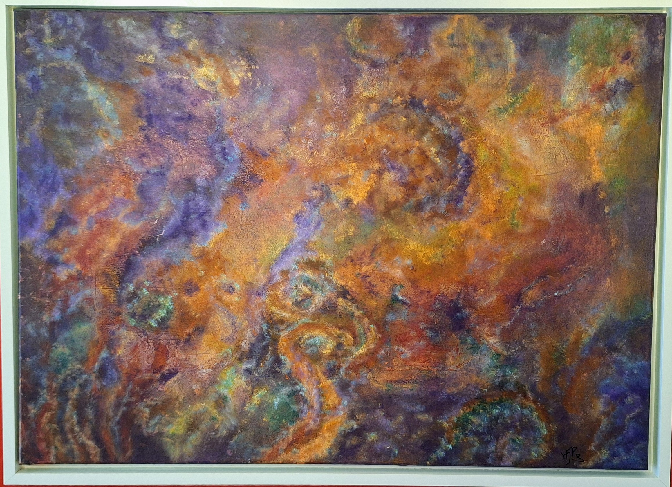 Vibrations – tableau abstrait de Florence Haverlant