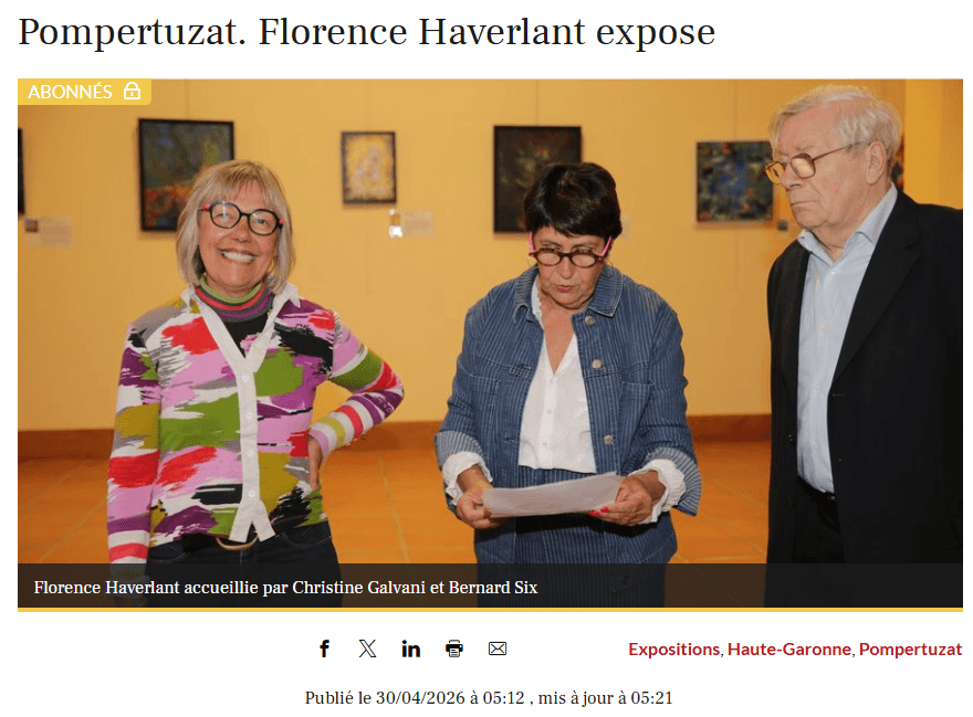 Article La Dépêche – Florence Haverlant