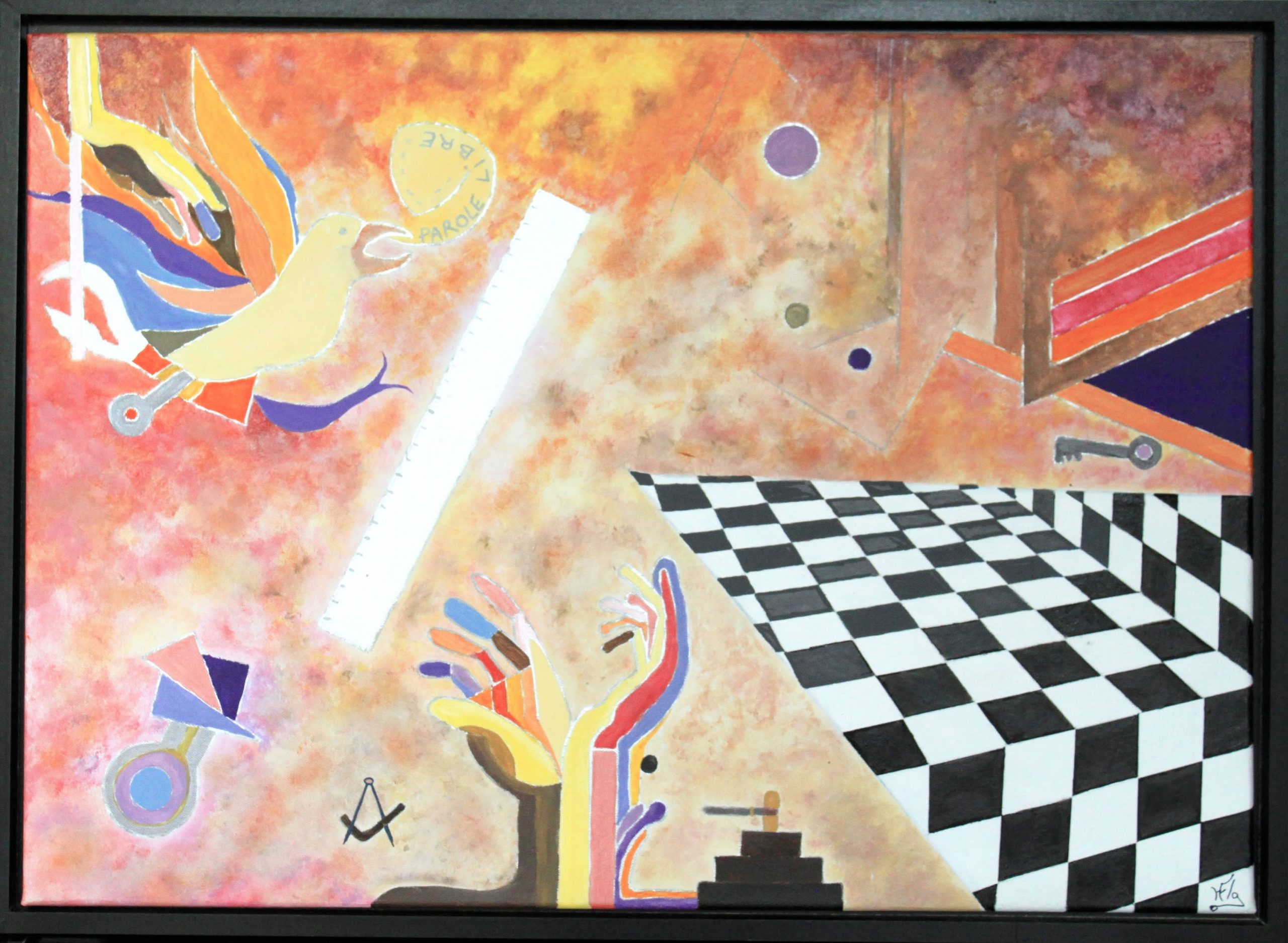 voyages florence haverlant tableau abstrait