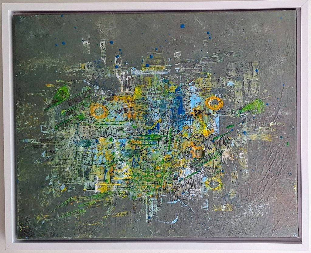 Ce qui reste – tableau abstrait – Florence Haverlant