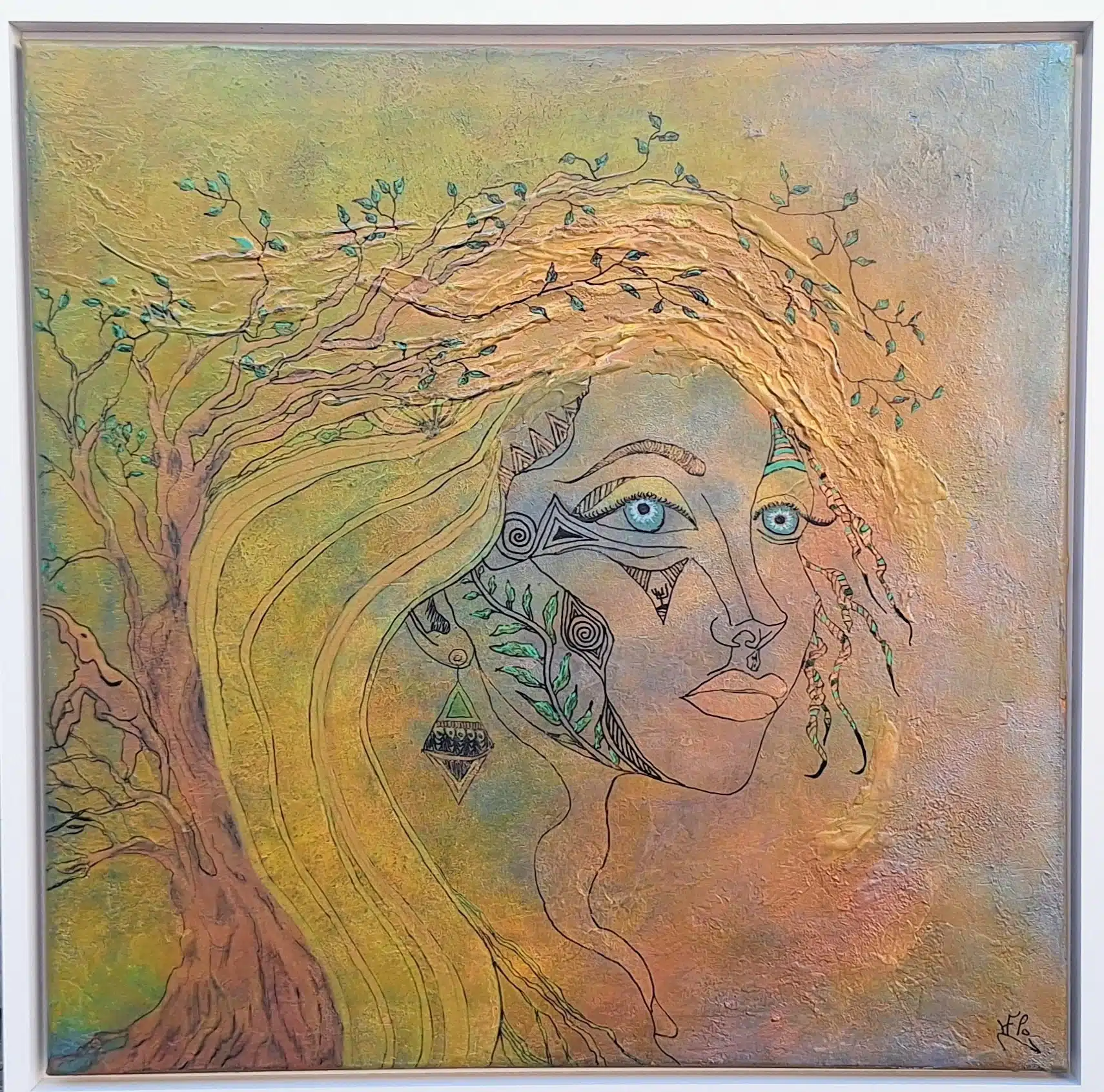Tableau “L’Ancrage Originel” de Florence Haverlant