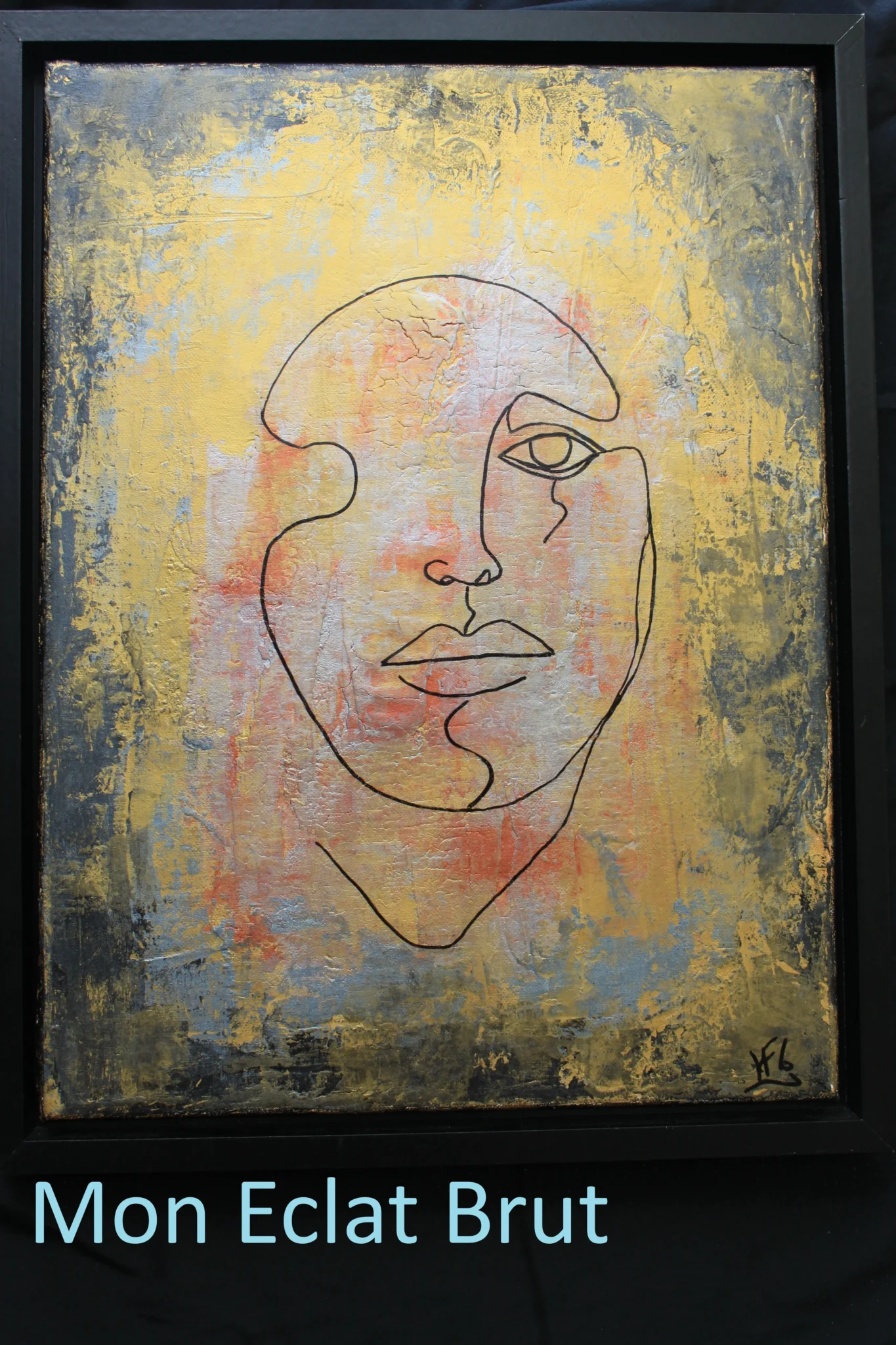 Peinture abstraite contemporaine « Mon éclat brut » de Florence exposée à la Galerie des Carmes de Toulouse.